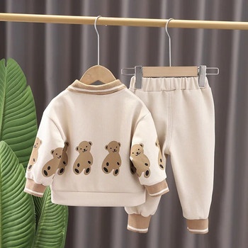 Ρούχα για μωρά για 2 έως 3 ετών Μακρυμάνικα με κουκούλα με στάμπα κινούμενα σχέδια Παντελόνια βρεφικά Παιδικά Bebes Φόρμες
