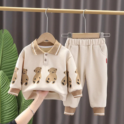 Zēnu drēbes 2–3 gadiem, nolaižamā apkakle, multfilma, apdrukāta ar garām piedurknēm, kapuces Bikses zīdaiņiem, bērni, Bebes, treniņtērpi, tērpi