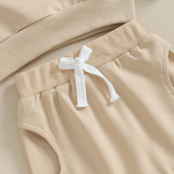 Φθινοπωρινά ασαφή γράμματα Φθινοπωρινά ρούχα για αγοράκι Μόδα casual μακρυμάνικο φούτερ πουλόβερ + παντελόνι τσέπης 2 τμχ Σετ παιδικά ρούχα