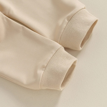Φθινοπωρινά ασαφή γράμματα Φθινοπωρινά ρούχα για αγοράκι Μόδα casual μακρυμάνικο φούτερ πουλόβερ + παντελόνι τσέπης 2 τμχ Σετ παιδικά ρούχα