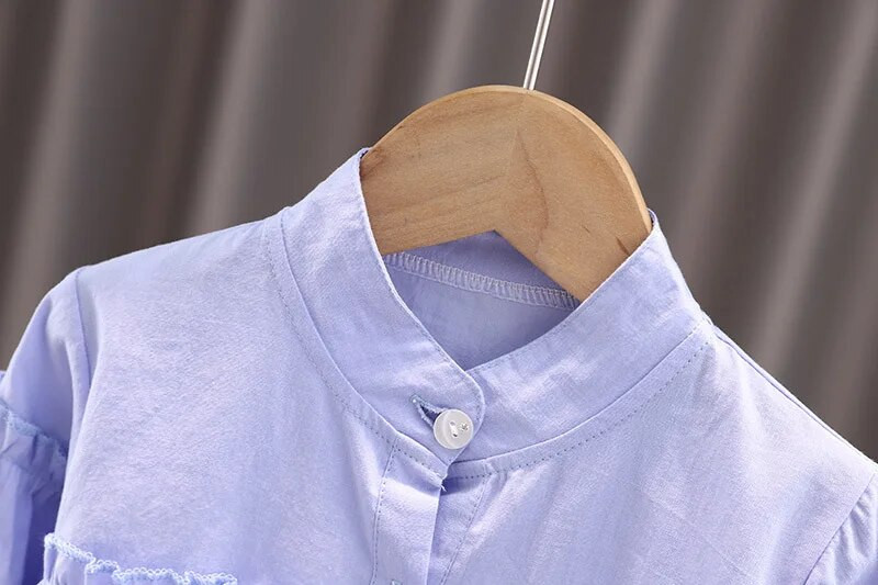 Odjeća za djevojčice 0-5 godina Proljetno i jesensko modno odijelo za djevojčice Pamučna jednobojna košulja + Love Jeans Dvodijelni set odjeće za djevojčice