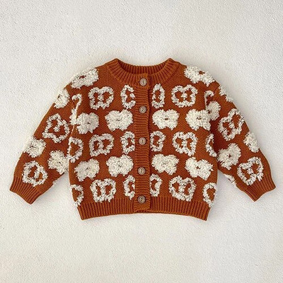 Vastsündinud beebitüdrukute rõivaste ülikond pikkade varrukatega, kootud trükiga kardiganmantel + püksid, sügisene kevadine tüdrukute rõivakomplekt