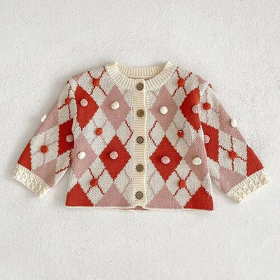 Vastsündinud beebitüdrukute rõivaste ülikond pikkade varrukatega, kootud trükiga kardiganmantel + püksid, sügisene kevadine tüdrukute rõivakomplekt