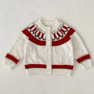 Vastsündinud beebitüdrukute rõivaste ülikond pikkade varrukatega, kootud trükiga kardiganmantel + püksid, sügisene kevadine tüdrukute rõivakomplekt