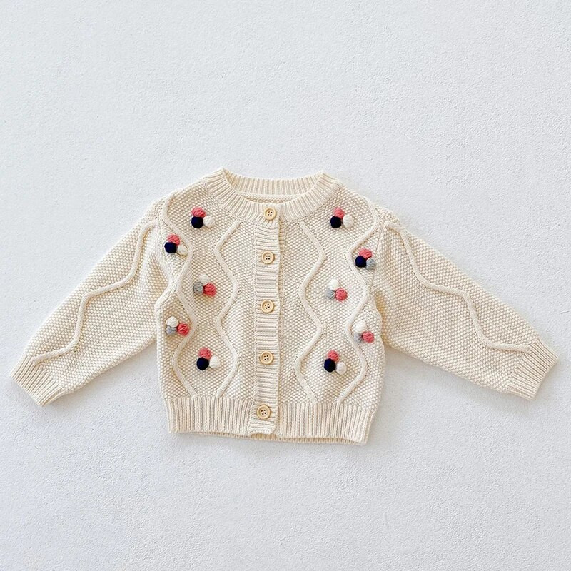 Jesenski set odjeće za djevojčice Dječji pleteni kardigan Džemper Set za bebe Novorođenčad Dječji kaput Pamučni kombinezon