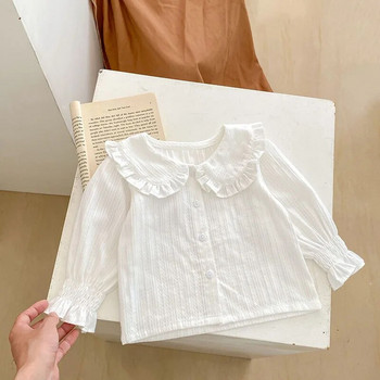 MILANCEL Есенен комплект дрехи за бебета и момичета Бяла риза и флорален костюм 2 бр. Костюм за момичета