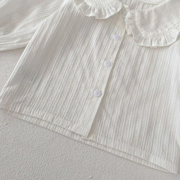MILANCEL Φθινοπωρινό σετ βρεφικών ρούχων για κορίτσια Λευκό πουκάμισο και φλοράλ Bloomer 2 τεμ.