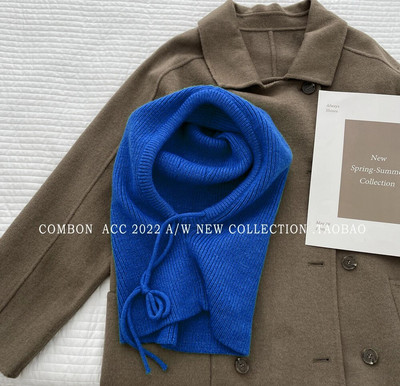 Zimske balaclava kape za muškarce i žene Unisex pletene kape s kapuljačom Vanjski Topliji šeširi s uzicom Jednodijelni ovratnik Ovratnik Beanies Kapa