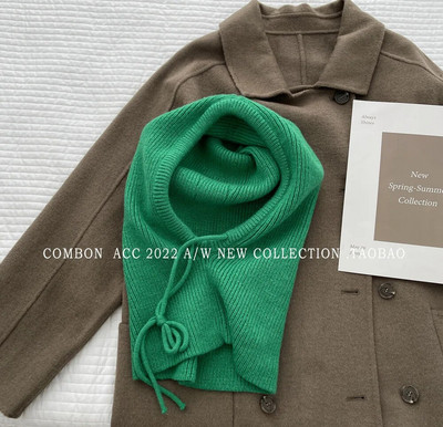 Zimske balaclava kape za muškarce i žene Unisex pletene kape s kapuljačom Vanjski Topliji šeširi s uzicom Jednodijelni ovratnik Ovratnik Beanies Kapa