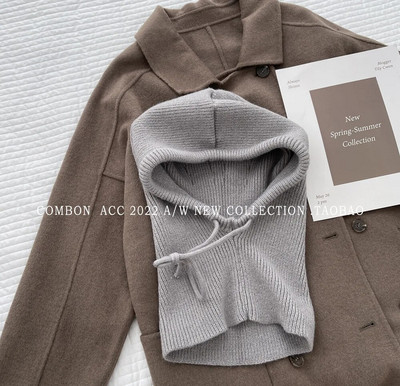 Zimske balaclava kape za muškarce i žene Unisex pletene kape s kapuljačom Vanjski Topliji šeširi s uzicom Jednodijelni ovratnik Ovratnik Beanies Kapa