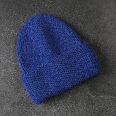 Truša kažokādas pupiņas Mīksta, silta, pūkaina ziemas cepure sievietēm Angoras trikotāžas cepure Skullies pupiņas Sieviešu pārsegs Sieviete adīta cepure