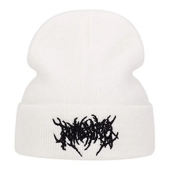 Unisex ριγέ κέντημα φασόλια Φθινοπωρινό χειμώνα ζεστό καπέλο Hip Cap Beanie καπέλο καπέλο για γυναίκες άνδρες