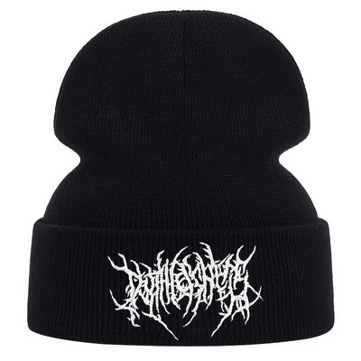 Unisex triibuline tikandid nokamütsid Sügistalvine soe müts Hip Cap Beanie müts Mütsid naistele Mehed