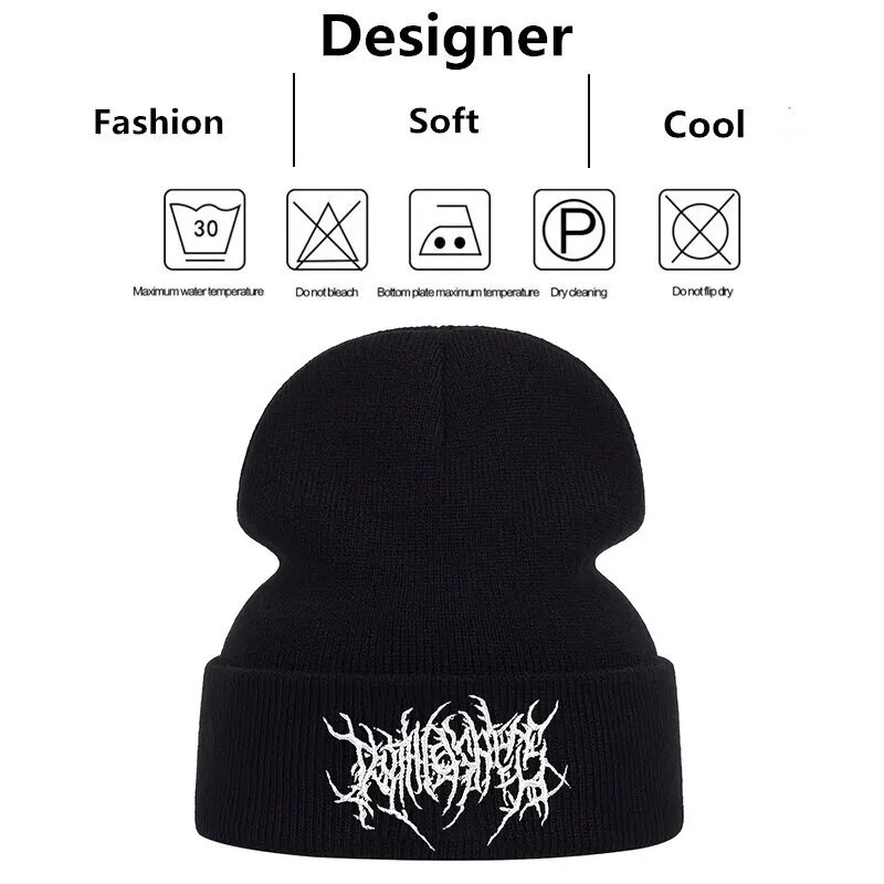 Unisex triibuline tikandid nokamütsid Sügistalvine soe müts Hip Cap Beanie müts Mütsid naistele Mehed