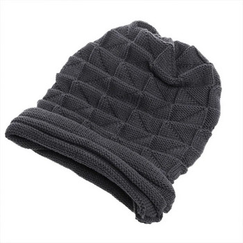 Χειμερινό πλεκτό καπέλο φασολιών για γυναίκες Φαρδύ αδύνατο μασίφ μάλλινο καπάκι μόδας Υπαίθριες κουκούλες με ζεστό καπό Γυναικεία Snow Ski Warmer Gorra