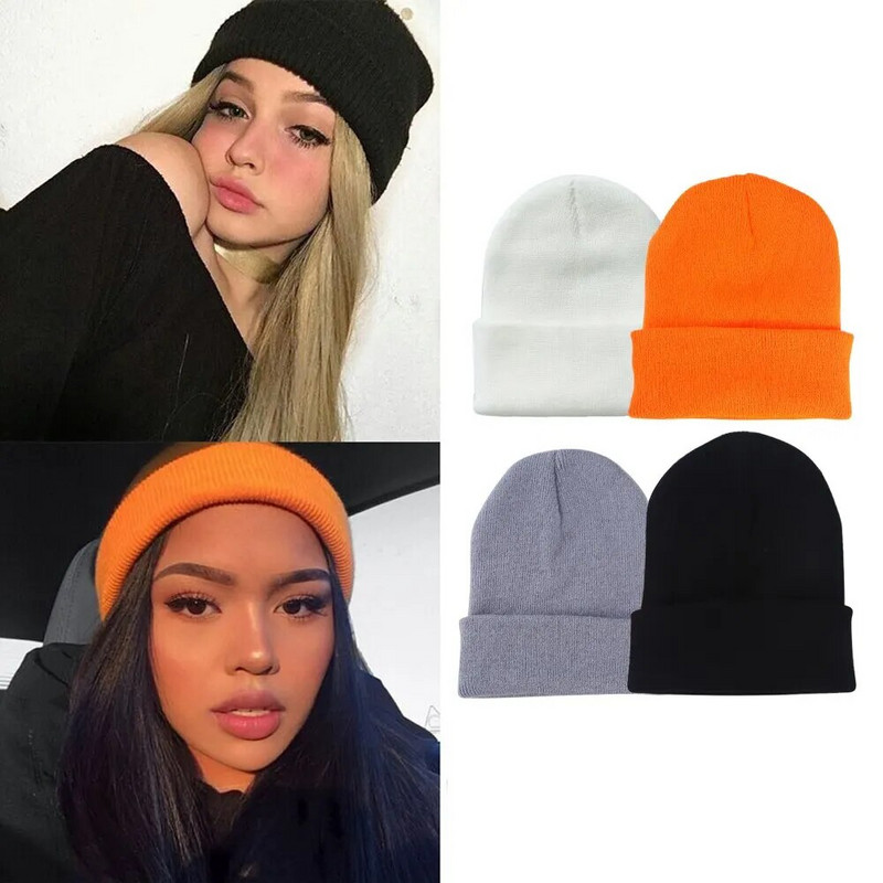 Ziemas cepures Unisex Jaunas Beanies Trikotāžas Cieta Jauka Cepure Dāma Rudens Sieviešu Beanie Cepures Siltāks pārsegs Vīriešu Ikdienas cepures vairumtirdzniecība