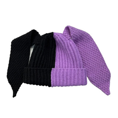 Skullies Beanie μακρύ καπέλο με βελονάκι Πλεκτό καπέλο χαριτωμένο κουνελάκι Καπέλο με αυτιά κουνελιού για γυναίκες Χειμωνιάτικα ζεστά καπέλα Ζεστά καπέλα