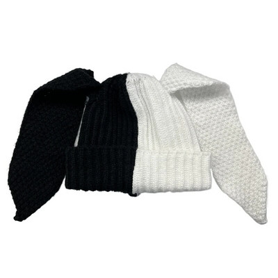 Skullies Beanie μακρύ καπέλο με βελονάκι Πλεκτό καπέλο χαριτωμένο κουνελάκι Καπέλο με αυτιά κουνελιού για γυναίκες Χειμωνιάτικα ζεστά καπέλα Ζεστά καπέλα