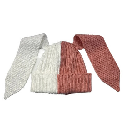 Skullies Beanie μακρύ καπέλο με βελονάκι Πλεκτό καπέλο χαριτωμένο κουνελάκι Καπέλο με αυτιά κουνελιού για γυναίκες Χειμωνιάτικα ζεστά καπέλα Ζεστά καπέλα