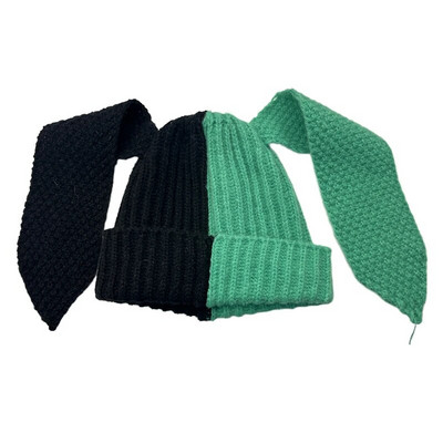 Skullies Beanie μακρύ καπέλο με βελονάκι Πλεκτό καπέλο χαριτωμένο κουνελάκι Καπέλο με αυτιά κουνελιού για γυναίκες Χειμωνιάτικα ζεστά καπέλα Ζεστά καπέλα