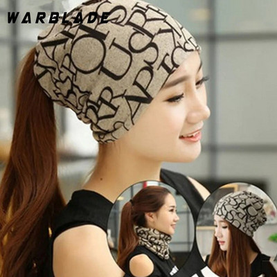 Κορεάτικες γυναίκες Άνοιξη φθινόπωρο Χειμώνας Ζεστό κάλυμμα κεφαλής Beanies Χειμερινό κασκόλ Πλεκτό καπέλο Hip-hot Skullies Girls Gorros