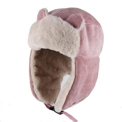 Sievietēm Siltas Ausu aizbāžņi Biezas Ausu Cepure Ziemas Aukstuma Necaurlaidīga Silta Kokvilnas Cepure Kaķis Ausis Cepurīte Ziemas Krievu Cepures