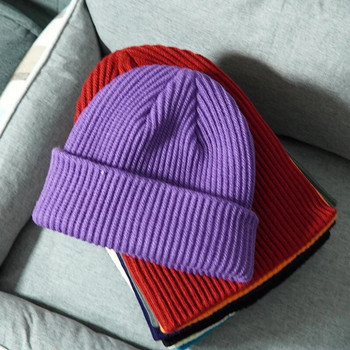 2024 Φθινόπωρο Μαύρο Κόκκινο Χειμώνα Ανδρικά Γυναικεία Πλεκτό Καπέλο Μασίφ Skuilles Beanies Dad Καπέλο Χοντρό ζεστό σκι φασολάκια Καπέλα για κορίτσια