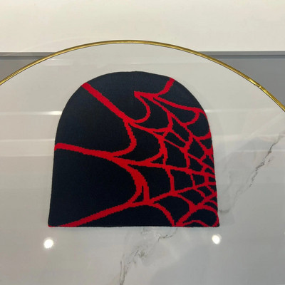 Jauna modes bieza silta rudens trikotāžas cepure sievietēm vīriešu helovīna žakarda hiphopa ziemas unisex zirnekļa tīkla beanie