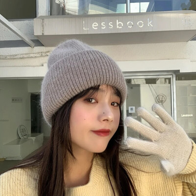 Kvaliteetsed paksendatud kootud nokamütsid Naised Mehed Suusatavad Gorras Talvised küülikukarvad soojad villased mütsid Kõrv Tuulekindlad rattamütsid