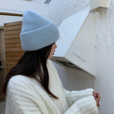 Kvaliteetsed paksendatud kootud nokamütsid Naised Mehed Suusatavad Gorras Talvised küülikukarvad soojad villased mütsid Kõrv Tuulekindlad rattamütsid