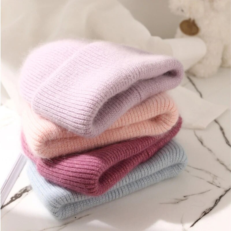 Kvaliteetsed paksendatud kootud nokamütsid Naised Mehed Suusatavad Gorras Talvised küülikukarvad soojad villased mütsid Kõrv Tuulekindlad rattamütsid