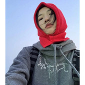 Ziemas Skullies Beanies Cepures Pogas Bib Vīriešu Silts Vēja Necaurlaidīgs Cepurītis Sieviešu Vilnas Šalle Cepures Balaclava Mask Gorras Bonnet Trikotāžas Cepures