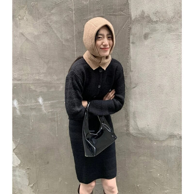 Ziemas Skullies Beanies Cepures Pogas Bib Vīriešu Silts Vēja Necaurlaidīgs Cepurītis Sieviešu Vilnas Šalle Cepures Balaclava Mask Gorras Bonnet Trikotāžas Cepures