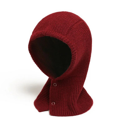 Ziemas Skullies Beanies Cepures Pogas Bib Vīriešu Silts Vēja Necaurlaidīgs Cepurītis Sieviešu Vilnas Šalle Cepures Balaclava Mask Gorras Bonnet Trikotāžas Cepures