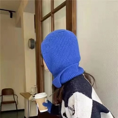 Ziemas Skullies Beanies Cepures Pogas Bib Vīriešu Silts Vēja Necaurlaidīgs Cepurītis Sieviešu Vilnas Šalle Cepures Balaclava Mask Gorras Bonnet Trikotāžas Cepures