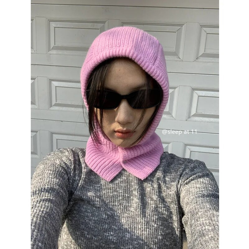 Ziemas Skullies Beanies Cepures Pogas Bib Vīriešu Silts Vēja Necaurlaidīgs Cepurītis Sieviešu Vilnas Šalle Cepures Balaclava Mask Gorras Bonnet Trikotāžas Cepures