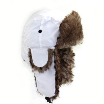 Ανδρικά γυναικεία Unisex Warm Trapper Aviator Trooper Earflap Winter Flaps Καπέλο σκι Νέα καπέλα Ρωσικό καπέλο σκι Καπέλα από ψεύτικη γούνα