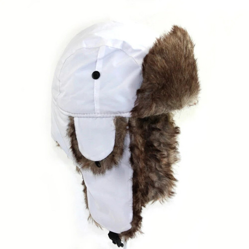 Vīriešu Sieviešu Unisex Silts Trapper Aviators Trooper Earflap Ziemas Atloki Slēpošanas cepure Jaunas Cepures Krievu slēpošanas cepure Mākslīgās kažokādas cepures