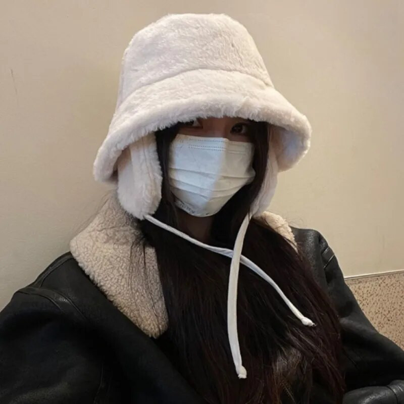 Korea uued kõrvakaitse mütsid naistele sügis- ja talvised reisid Mitmekülgsed, soojad retro ühevärvilised pehmed meeste mütsid