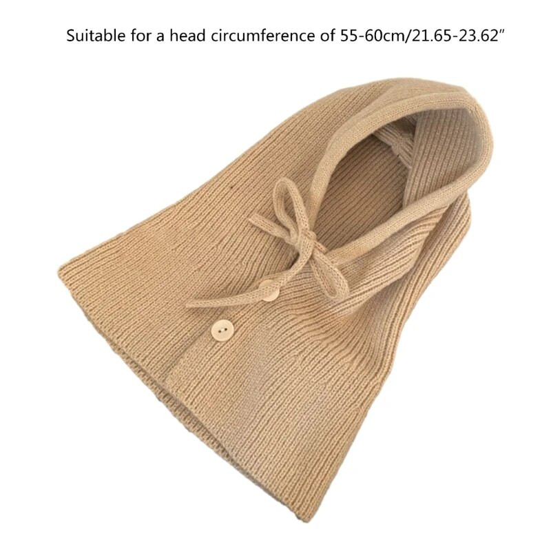 Kootud kapuutsiga müts õpilastele Täiskasvanute tuulekindel talvine Balaclava kaelakaitsemüts koos reguleeritava suurusega sooja rattamütsiga