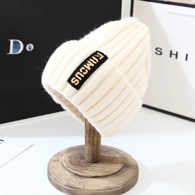 Jaunas Knitting Beanes Ziemas silti Cepures Vīriešiem Sievietēm Siltas Vienkrāsu Cepure Mīksta Vilna Tamborēta Unisex Take Cold Cap Beanie 2023