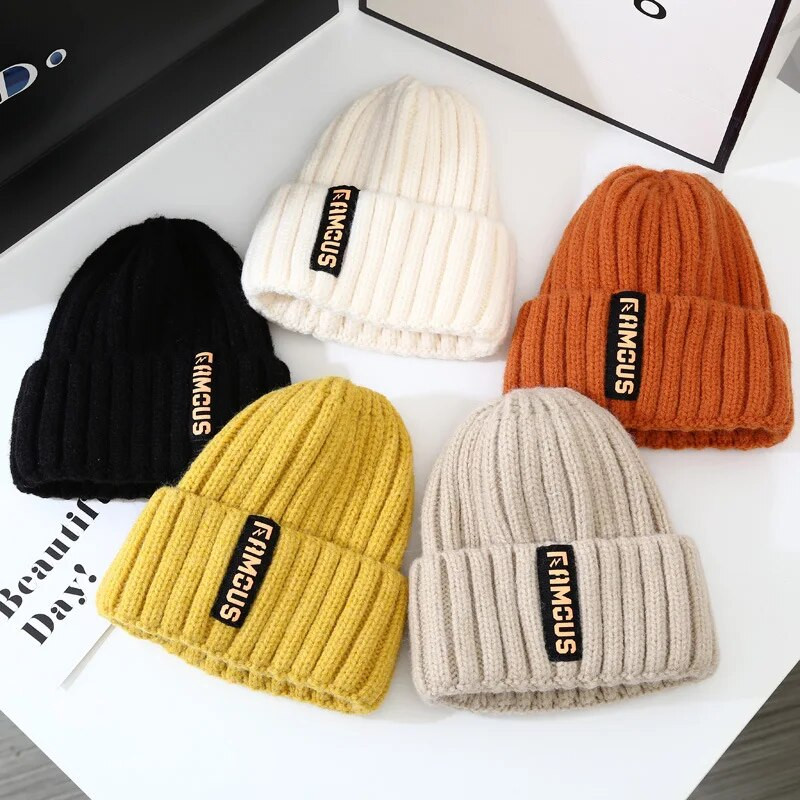 Jaunas Knitting Beanes Ziemas silti Cepures Vīriešiem Sievietēm Siltas Vienkrāsu Cepure Mīksta Vilna Tamborēta Unisex Take Cold Cap Beanie 2023