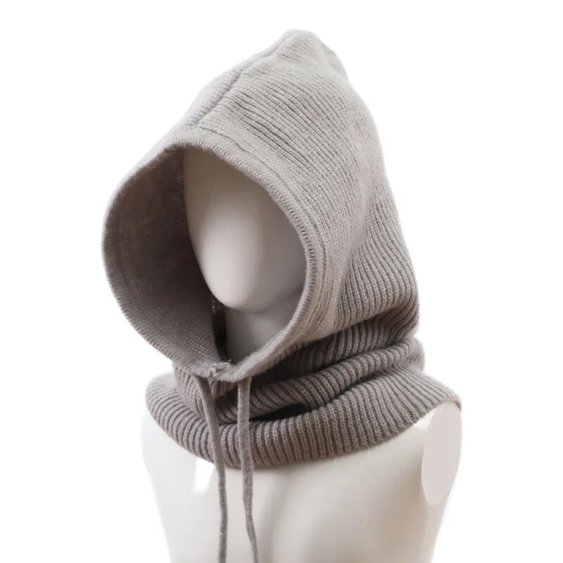 Unisex Regulējama Elastīga Balaclava Cepurīte Silts Gredzens Šalle Beanie Cepure Sievietēm Vīriešiem Vēja Necaurlaidīga Kapuce Kakla apkakle Trikotāžas Cepurīte Motora pārsegs