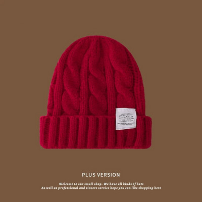 Jauna sieviešu ziemas cepure 2023. gads. Cepures ar cepurēm sievietēm adīta cepure, modes silta vilna, pāra vāciņš, pārsegs, sieviete, ziemas, sieviešu pārsegs