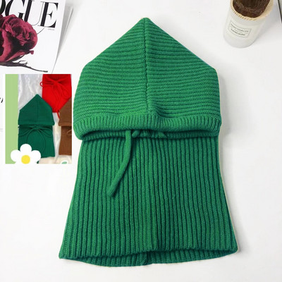 Ziemas sieviešu cepures unisex trikotāžas ar kapuci kakla apkakles cepure Beanie vīriešiem un sievietēm, aukliņas viengabala cepures, siltākas balaclavas cepures