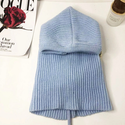 Ziemas sieviešu cepures unisex trikotāžas ar kapuci kakla apkakles cepure Beanie vīriešiem un sievietēm, aukliņas viengabala cepures, siltākas balaclavas cepures