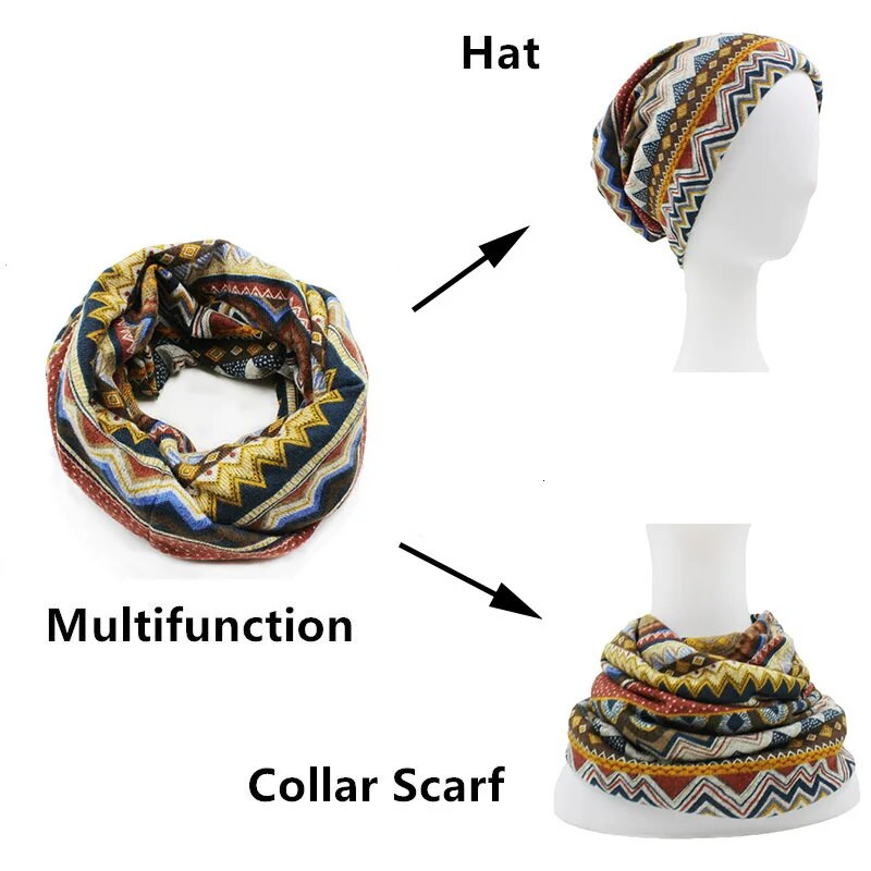 LOVINGSHA Autumn Winter Skullies Beanies Vintage Design Kahe kasutusega naiste mütsid naistele õhukesed tüdrukud mood naiselik sall HT069