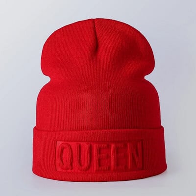 Ziemas cepure Karaļa karalienes pupiņas Modes Hip Hop Pāri Cepurīte Ikdienišķa Cepure Vīriešu Sieviete Silta Trikotāžas Slēpošanas Skulles Pārsegs