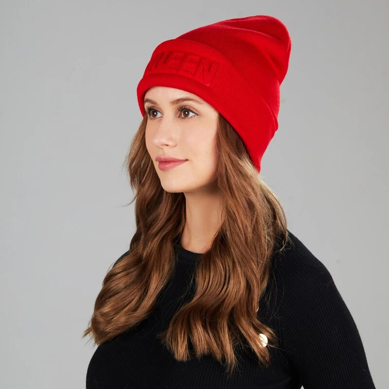 Ziemas cepure Karaļa karalienes pupiņas Modes Hip Hop Pāri Cepurīte Ikdienišķa Cepure Vīriešu Sieviete Silta Trikotāžas Slēpošanas Skulles Pārsegs