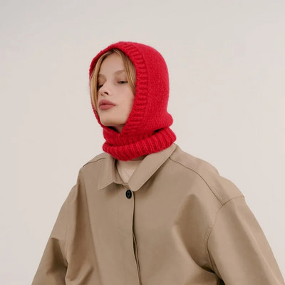 20% villane kootud mütsid Talvise soojem Unisex kapuutsiga müts kaelakrae Salliküts meestele ja naistele Suusa nokamütsid Külma müts Balaclava müts